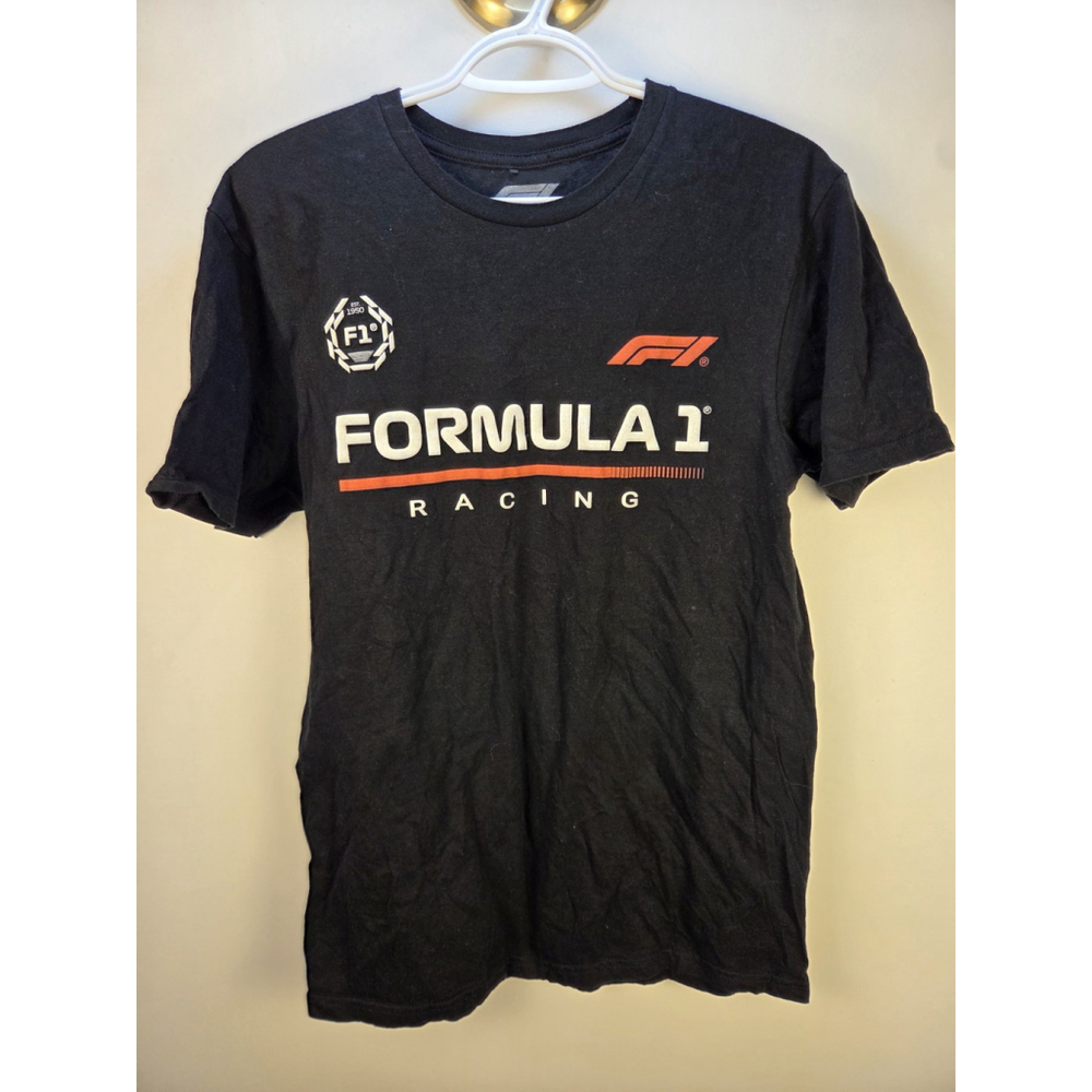 Formula One Racing Black T-Shirt Size Medium Pre-Owned